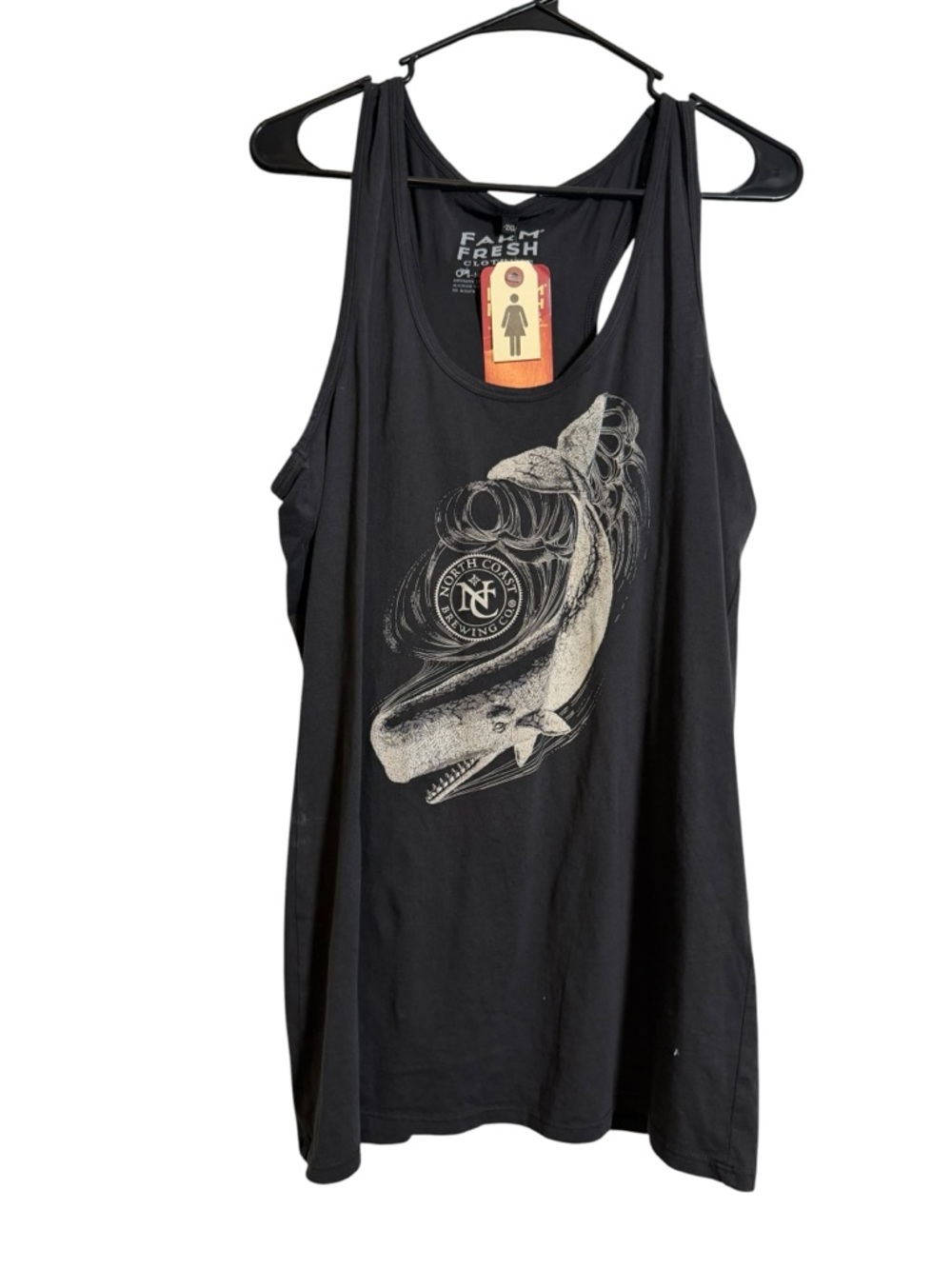 North Coast Brewing Company Graphic Whale Muscle Tank Top sz 2XL